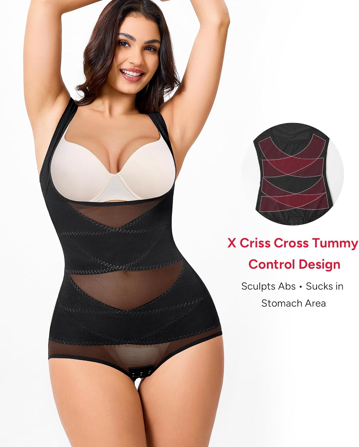 Shapewear for Women Tummy Control Bodysuit Faja Body Shaper Waist Trainer Snatched Corset Body Suit