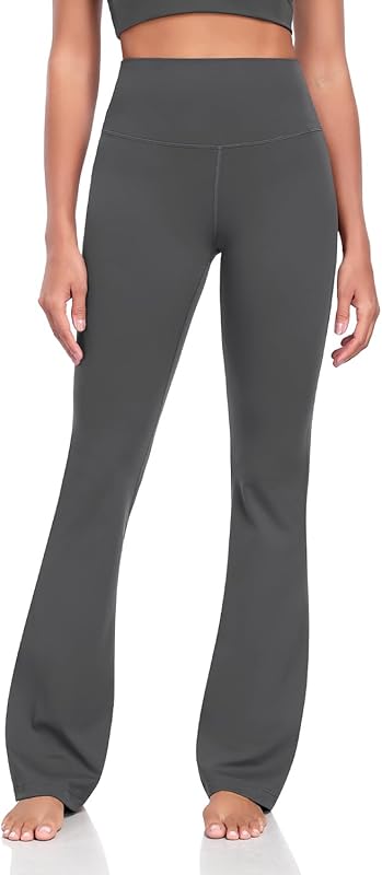 HeyNuts Mellow Flare Leggings 29"/30.5"/32.5"/34.5", High Waisted Tummy Control Wide Leg Bootcut Yoga Pants Lounge Soft