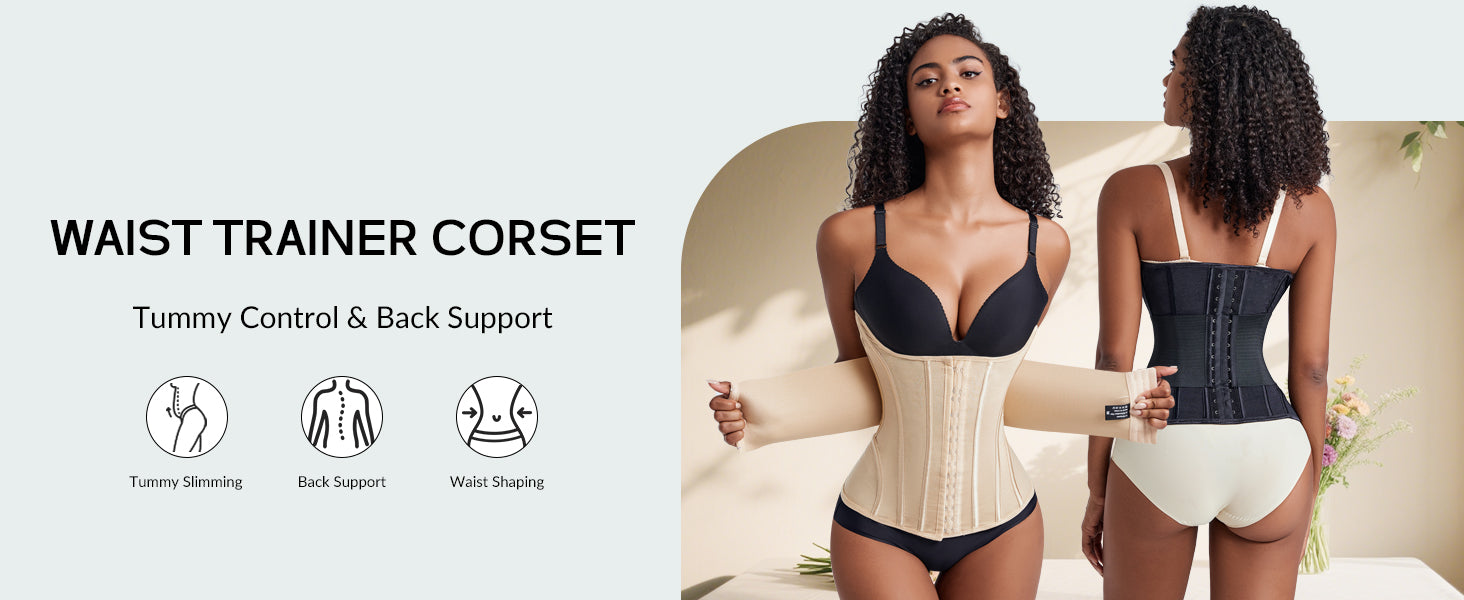 Waist Cincher Shaperwear for Womem Full Body Women Double Belt Wrap Corset Trainer Tummy Control Shaper