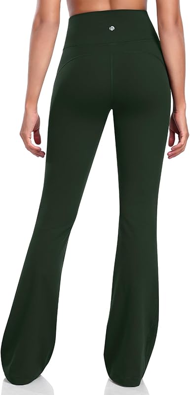 HeyNuts Mellow Flare Leggings 29"/30.5"/32.5"/34.5", High Waisted Tummy Control Wide Leg Bootcut Yoga Pants Lounge Soft