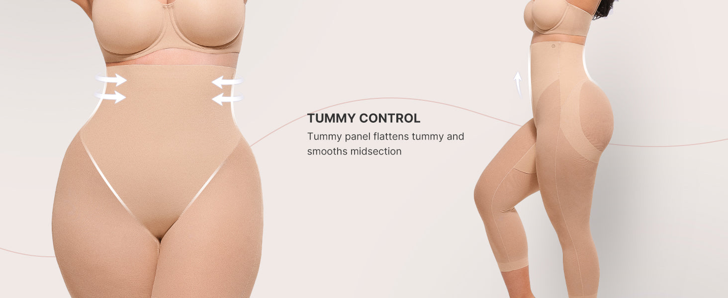 Shapewear for Women Capris Leggings for Women Tummy Control Underwear High Waist Body Shaper Butt Lifting Panties