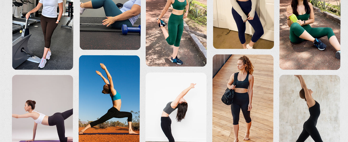 Stelle Women's Capri Yoga Pants with Pockets Essential High Waisted Legging for Workout Cycling Leggings