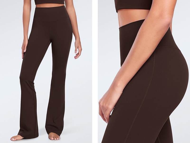 Harmony Flare Leggings 29"/30.5"/32.5"/34.5", High Waisted Tummy Control Wide Leg Bootcut Yoga Pants Lounge Soft