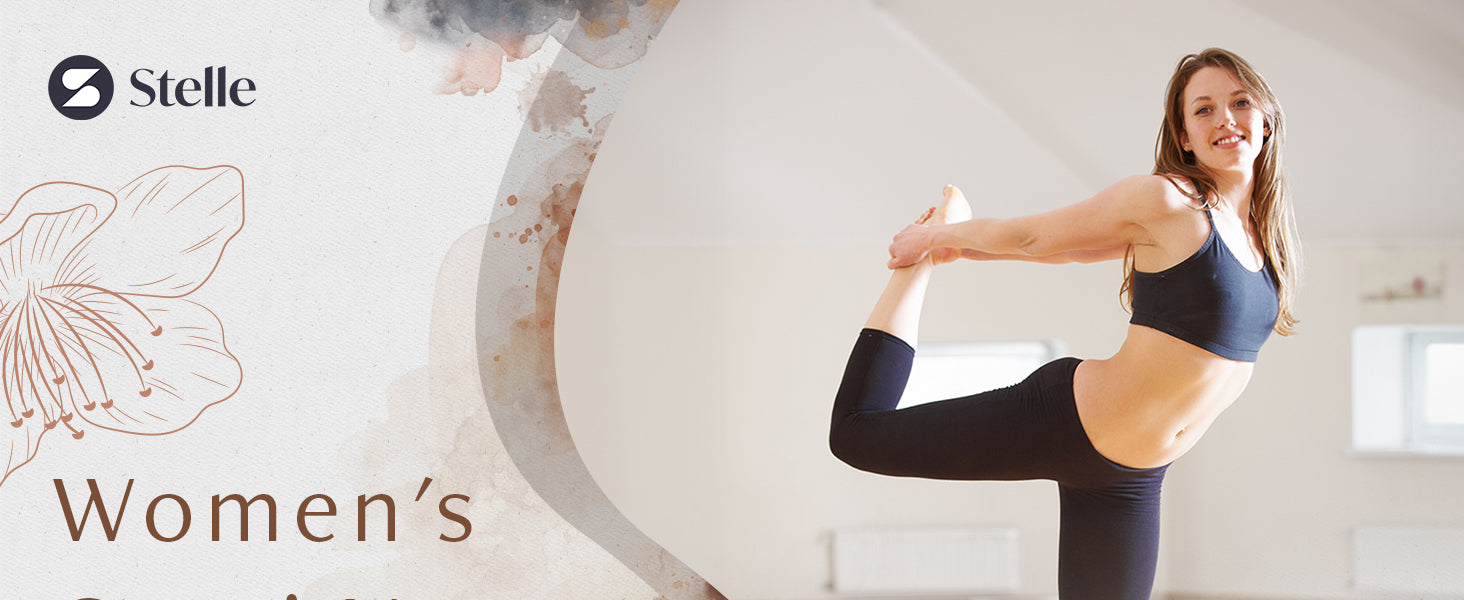 Stelle Women's Capri Yoga Pants with Pockets Essential High Waisted Legging for Workout Cycling Leggings