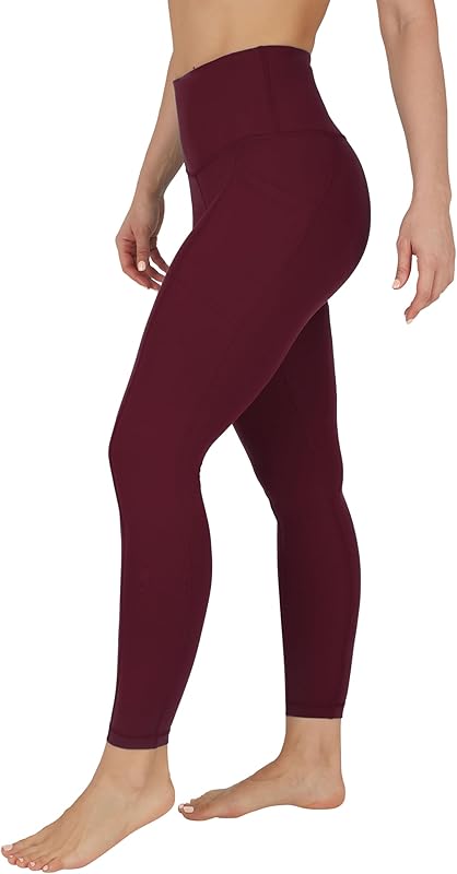 Yogalicious High Waist Ultra Soft 7/8 Ankle Length Leggings with Pockets for Women