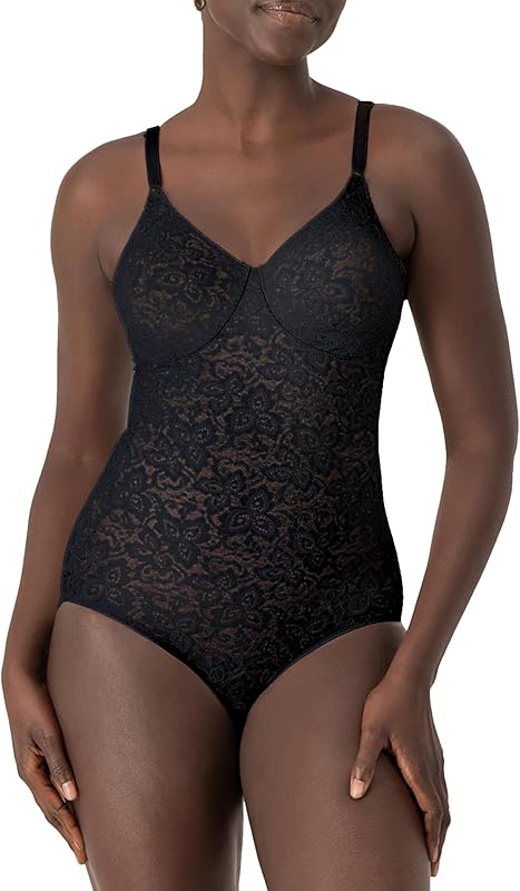 Bali womens Lace Body Shaper, Lace 'N Smooth Firm-control Shapewear, Built-in Underwire Bra