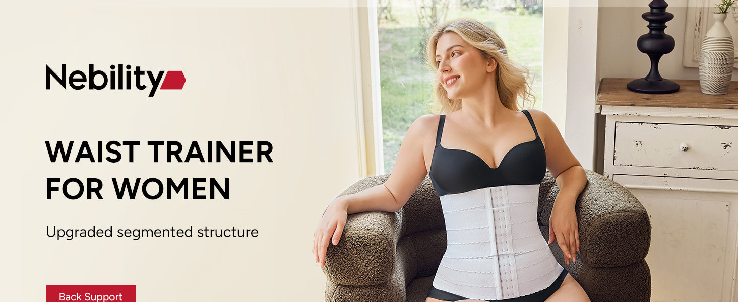 Waist Trainer for Women Corset Shapewear Tummy Control Segmented Waist Cincher Workout Girdle