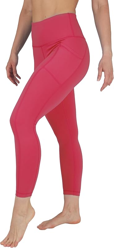 Yogalicious High Waist Ultra Soft 7/8 Ankle Length Leggings with Pockets for Women