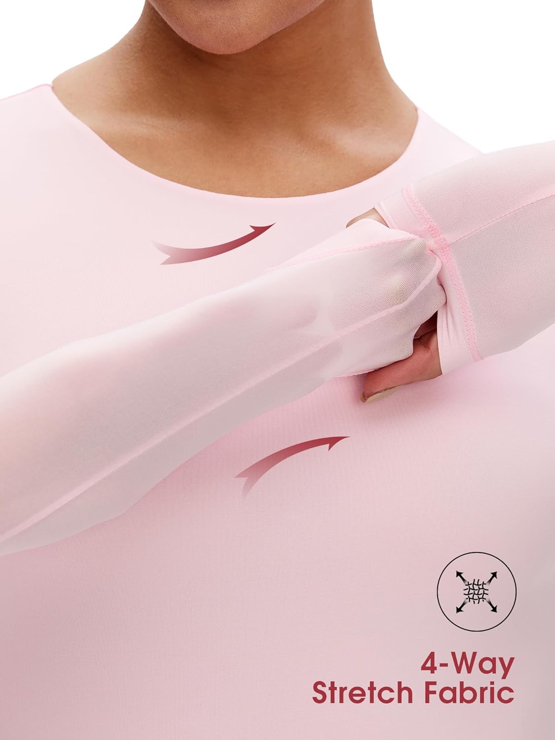 Long Sleeve Bodysuit for Women - Slim Fit Crew Neck Thong Body Suit, Stretch Double Lined Snap Tops, Casual Going Out