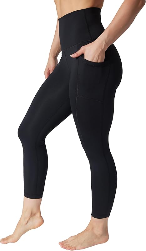 Yogalicious High Waist Ultra Soft 7/8 Ankle Length Leggings with Pockets for Women