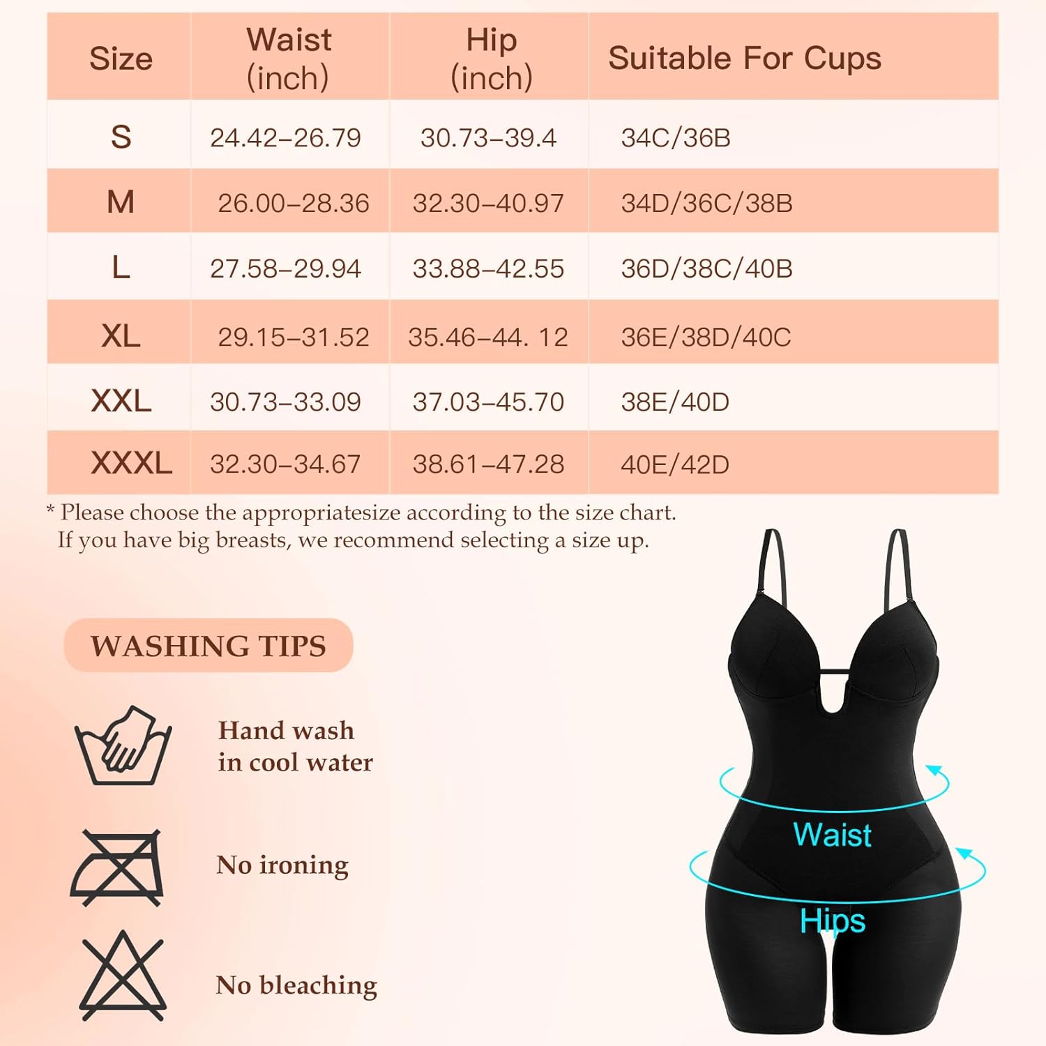 Body Shaper for Women Tummy Control U Plunge Backless Full Body Shapewear Mid Thigh Mesh strapless Bodysuit Top