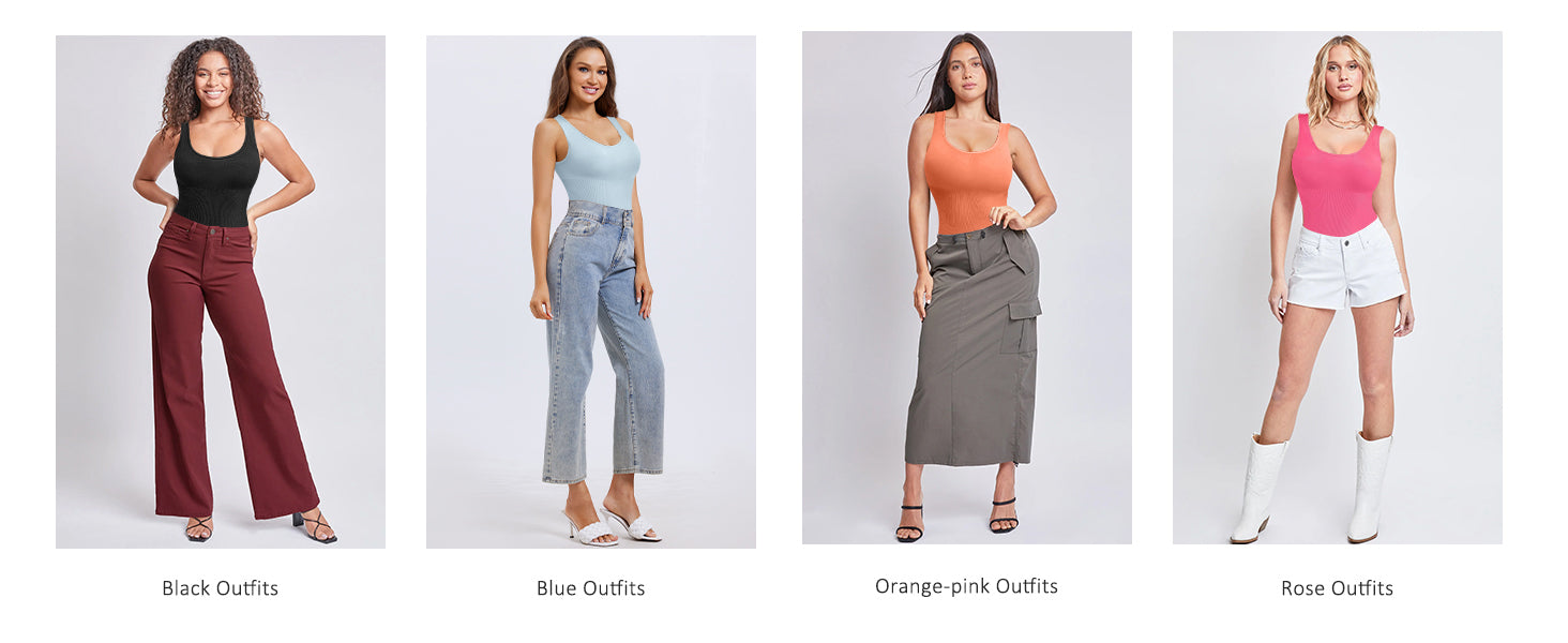 Womens' Waist Trainer Seamless Round Neck Tummy Control Shapewear Bodysuit