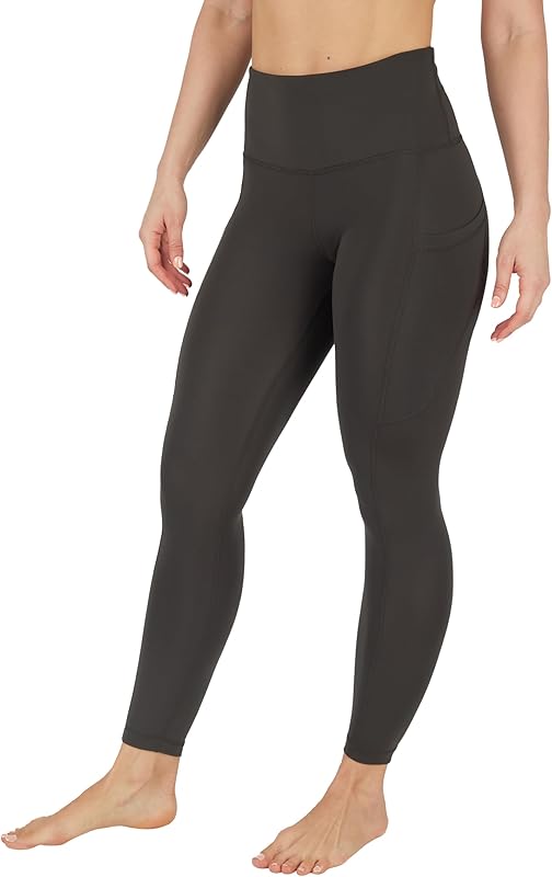 Yogalicious High Waist Ultra Soft 7/8 Ankle Length Leggings with Pockets for Women