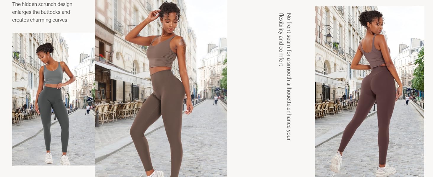 Workout Leggings for Women Hidden Scrunch Tummy Control Leggings Agathia High Waisted Gym Yoga Pants