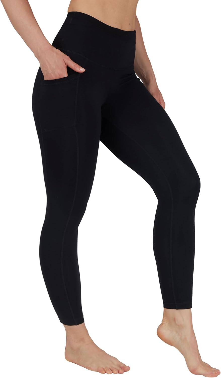 Yogalicious High Waist Ultra Soft 7/8 Ankle Length Leggings with Pockets for Women
