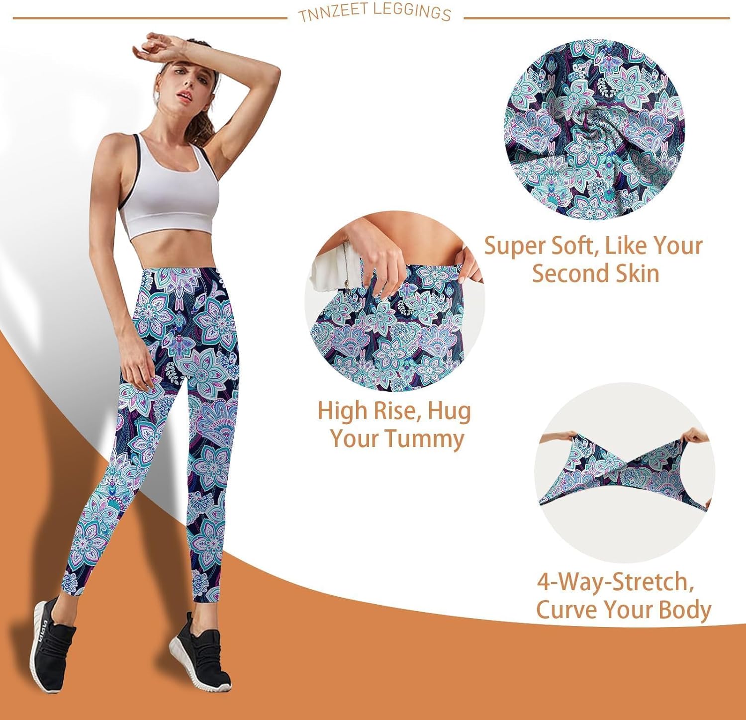 High Waisted Leggings for Women - No See Through Tummy Control Cycling Workout Yoga Pants with Pockets Reg & Plus