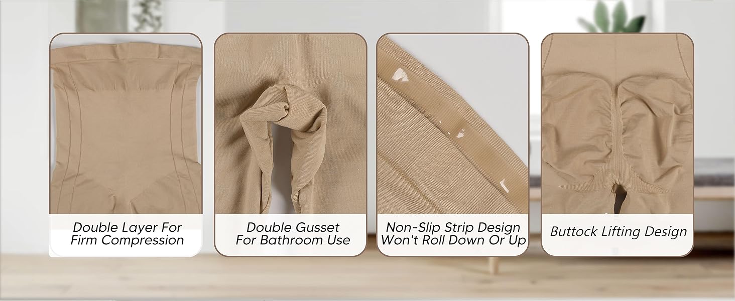 Compression Capri Leggings for Women Tummy Control Shapewear Pants High Waisted Trainer Leggings Thigh Slimmer