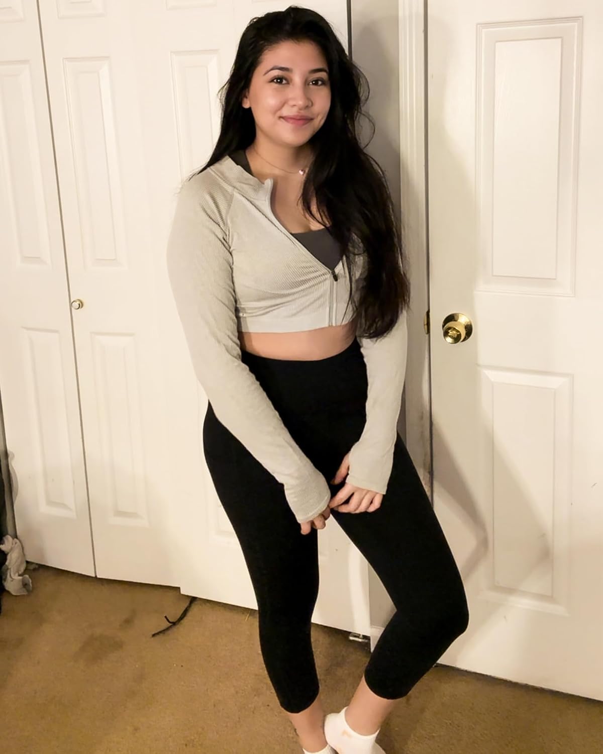 Stelle Women's Capri Yoga Pants with Pockets Essential High Waisted Legging for Workout Cycling Leggings