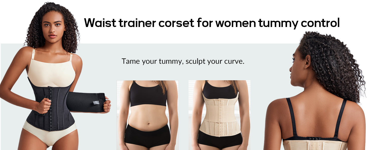 Waist Cincher Shaperwear for Womem Full Body Women Double Belt Wrap Corset Trainer Tummy Control Shaper
