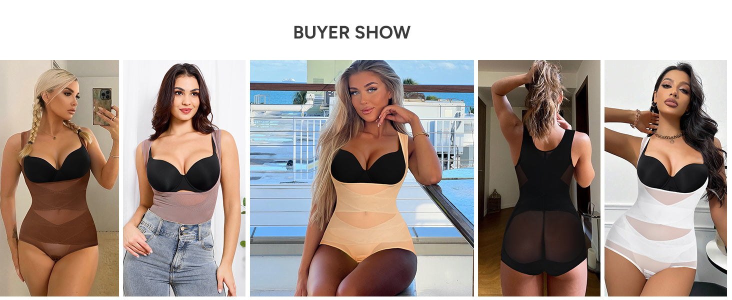 Shapewear for Women Tummy Control Bodysuit Faja Body Shaper Waist Trainer Snatched Corset Body Suit