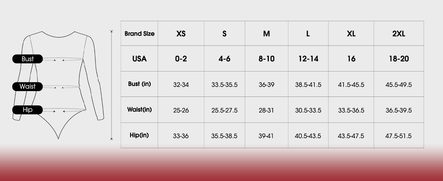 Long Sleeve Bodysuit for Women - Slim Fit Crew Neck Thong Body Suit, Stretch Double Lined Snap Tops, Casual Going Out