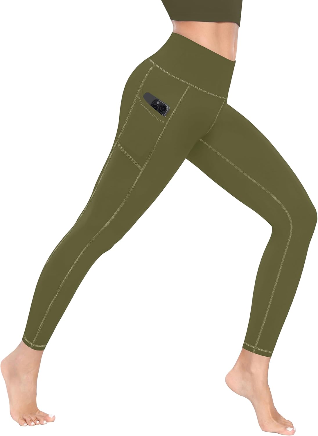 MIRITY High Waist Yoga Leggings with Pockets for Women - Buttery Soft Workout Stretchy Yoga Pants Pack of 1