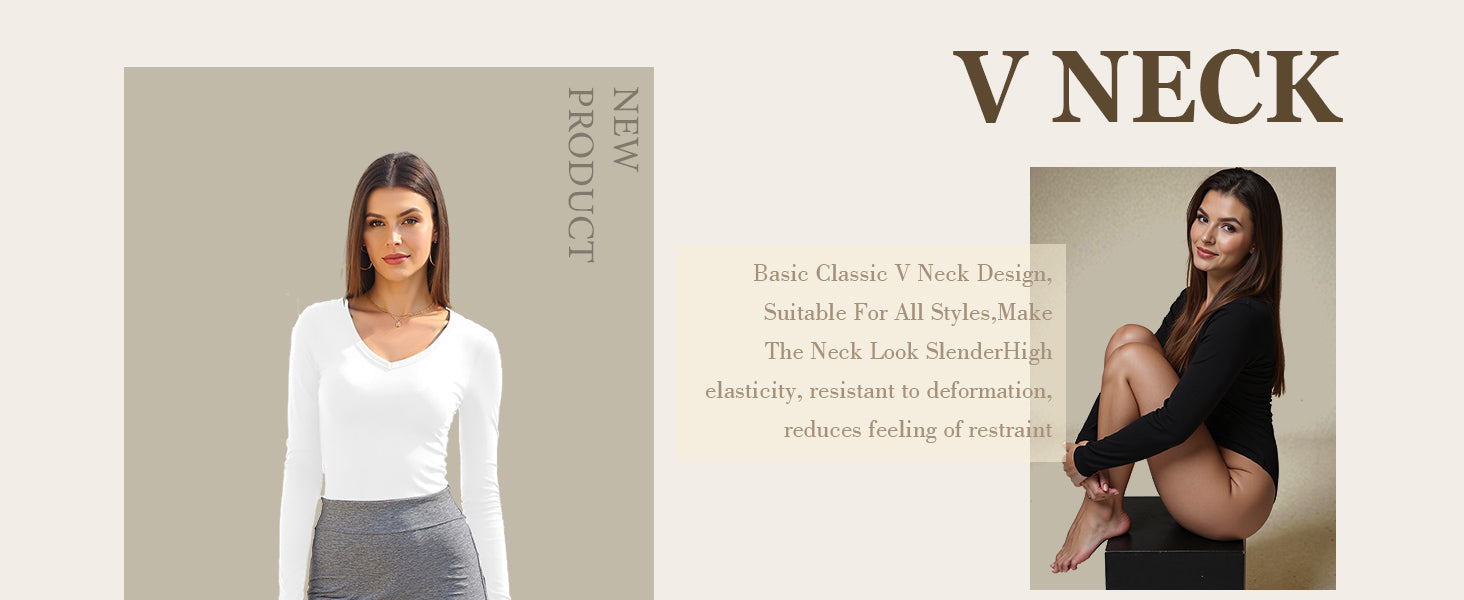 Women's Long Sleeve Deep V Neck Bodysuits Tops Going Out Body Suits for Women Fashion Jumpsuits Costume Outfits