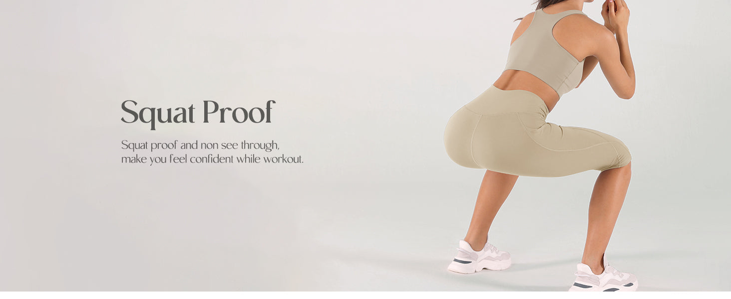 Women's High Waisted Yoga Capris with Pockets, Tummy Control Non See Through Workout Athletic Running Capri Leggings