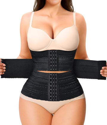 Waist Trainer for Women Corset Shapewear Tummy Control Segmented Waist Cincher Workout Girdle