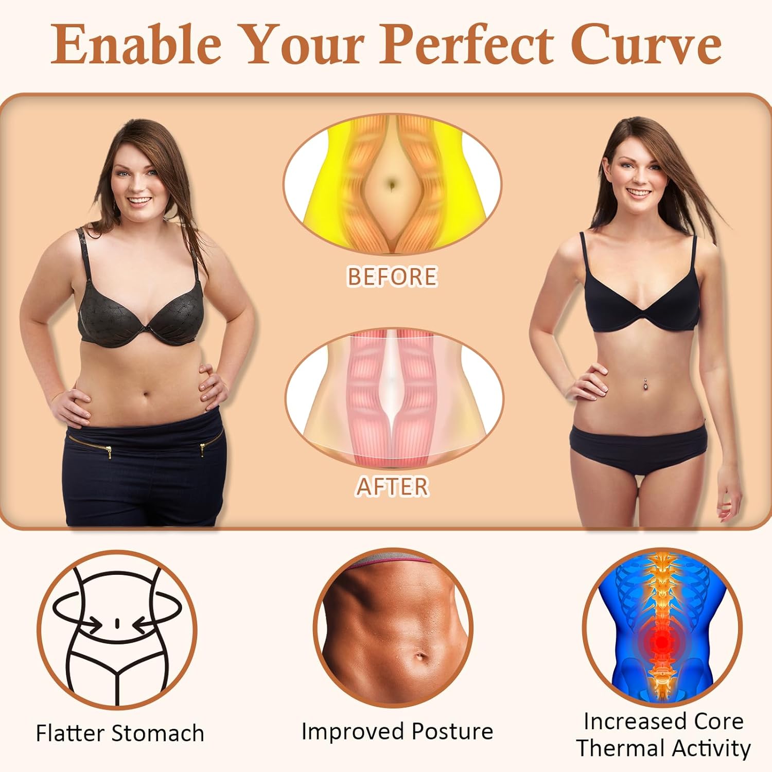 Waist Trainer for Women Latex Corset Shapewear Faja Body Shaper Hourglass Bodysuit, Tummy Control Sport Workout