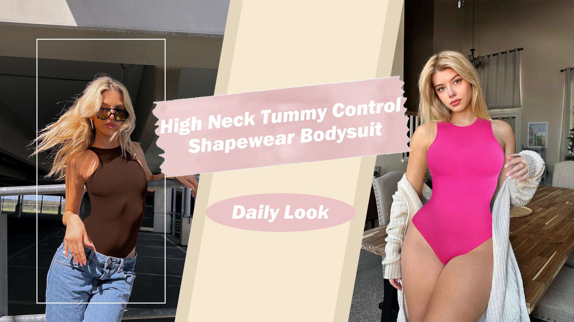 Women's Tummy Control Shapewear Bodysuit High Neck Seamless Body Shaper Sleeveless Racerback Thong Body Suit Tank