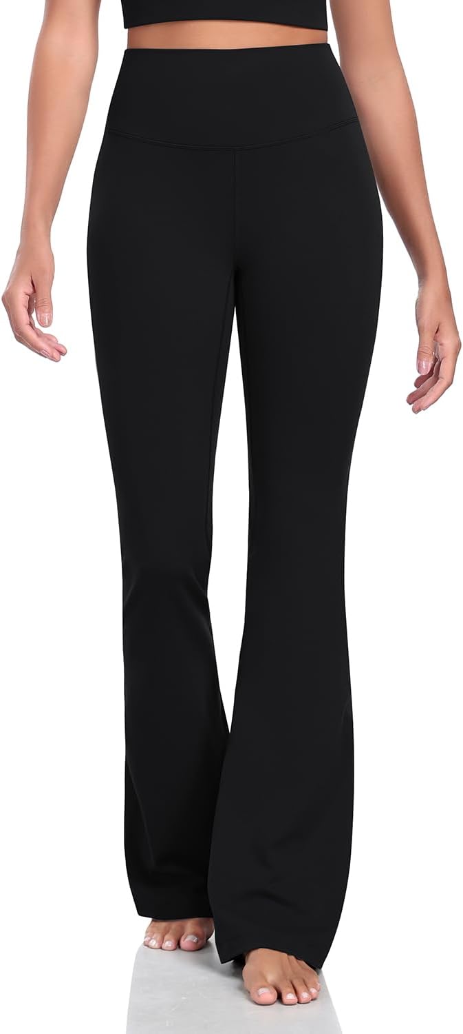 Harmony Flare Leggings 29"/30.5"/32.5"/34.5", High Waisted Tummy Control Wide Leg Bootcut Yoga Pants Lounge Soft