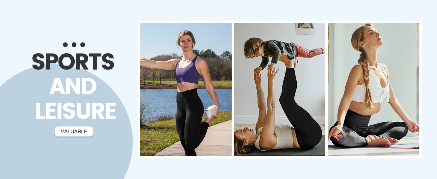 High Waisted Leggings for Women - No See Through Tummy Control Cycling Workout Yoga Pants with Pockets Reg & Plus