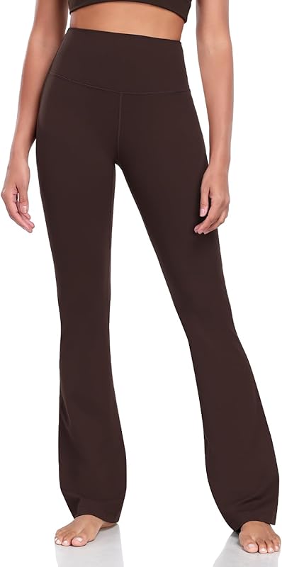 HeyNuts Mellow Flare Leggings 29"/30.5"/32.5"/34.5", High Waisted Tummy Control Wide Leg Bootcut Yoga Pants Lounge Soft