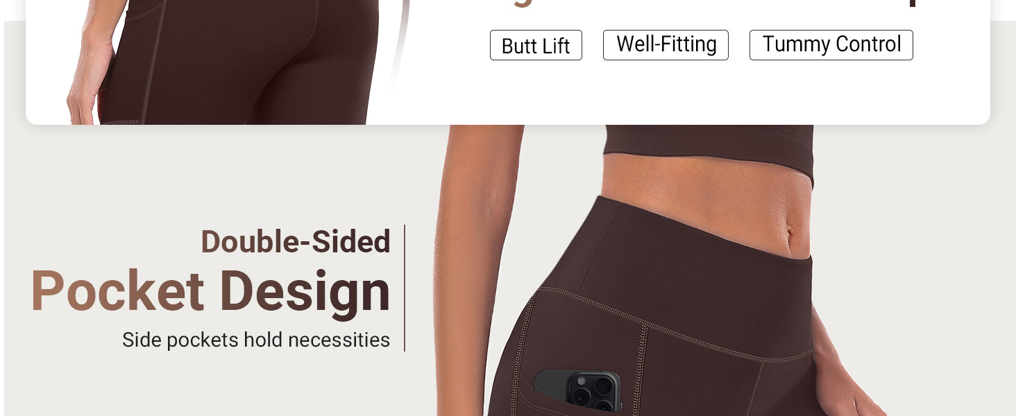 MIRITY High Waist Yoga Leggings with Pockets for Women - Buttery Soft Workout Stretchy Yoga Pants Pack of 1