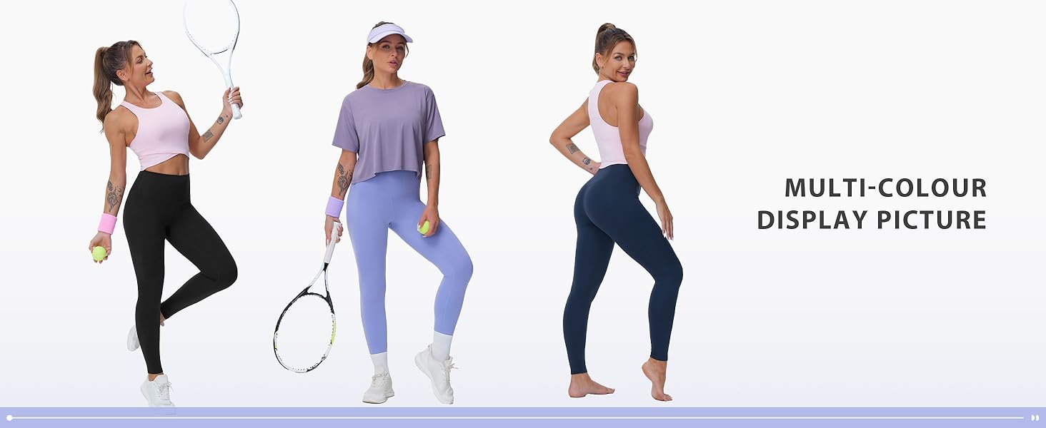 Women's High Waist Yoga Leggings Ultra Stretchy Soft Breathable Tummy Control Running Workout Pants