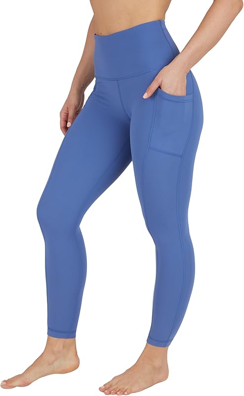 Yogalicious High Waist Ultra Soft 7/8 Ankle Length Leggings with Pockets for Women