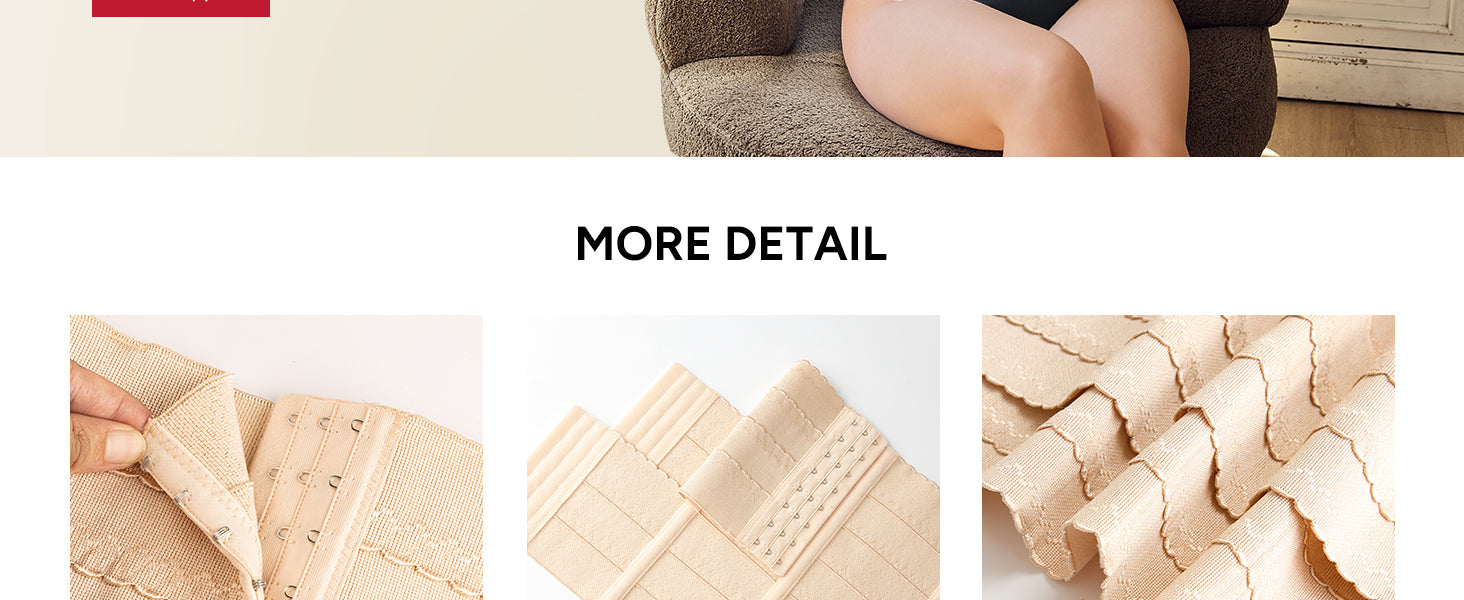 Waist Trainer for Women Corset Shapewear Tummy Control Segmented Waist Cincher Workout Girdle