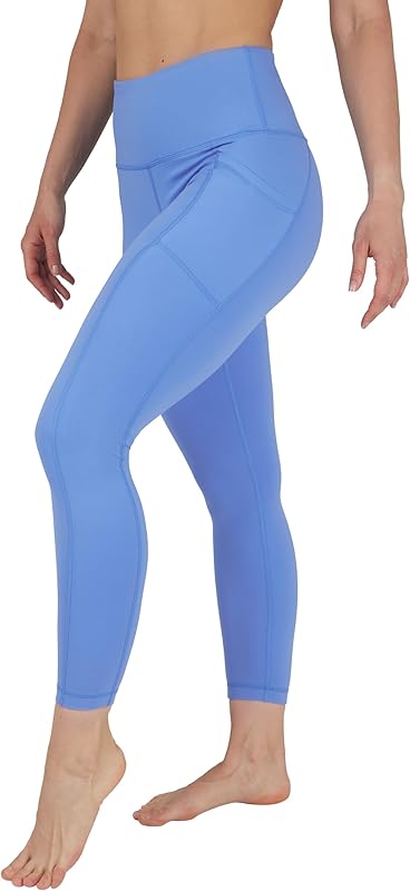 Yogalicious High Waist Ultra Soft 7/8 Ankle Length Leggings with Pockets for Women