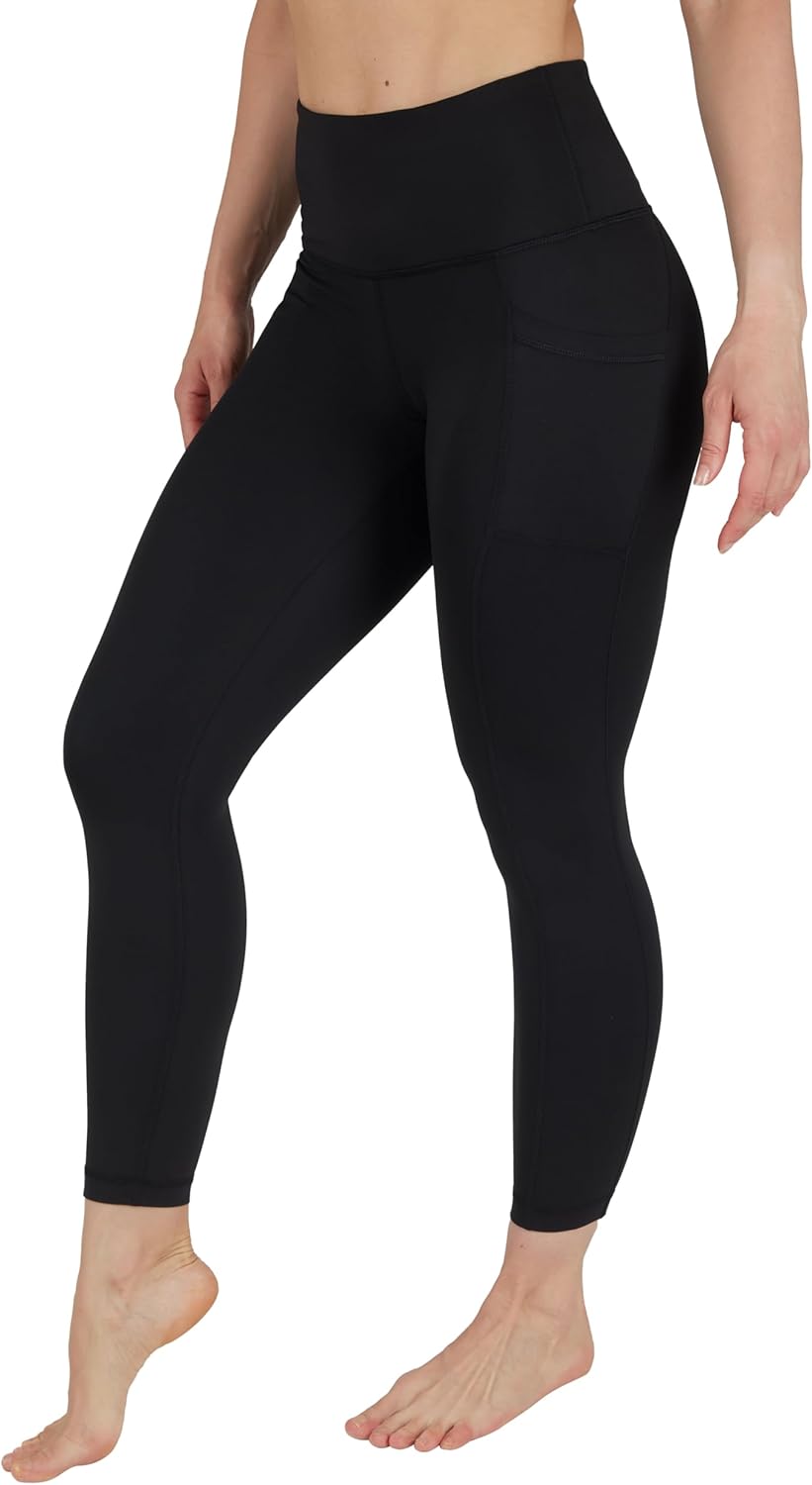 Yogalicious High Waist Ultra Soft 7/8 Ankle Length Leggings with Pockets for Women