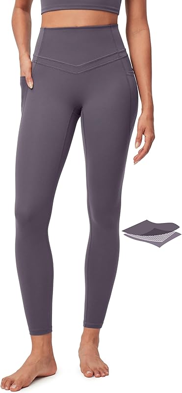 IUGA Compression Leggings with Pockets for Women Tummy Control Leggings No Front Seam Workout High Waist Yoga Pants