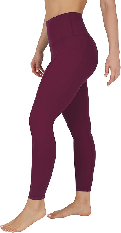 Yogalicious High Waist Ultra Soft 7/8 Ankle Length Leggings with Pockets for Women