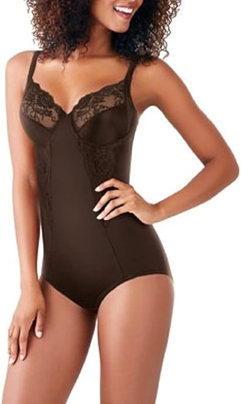 Maidenform Women's Shapewear Tummy Control Bodysuit, Built-In Underwire Bra, Ultra Firm Control Shapewear for Women