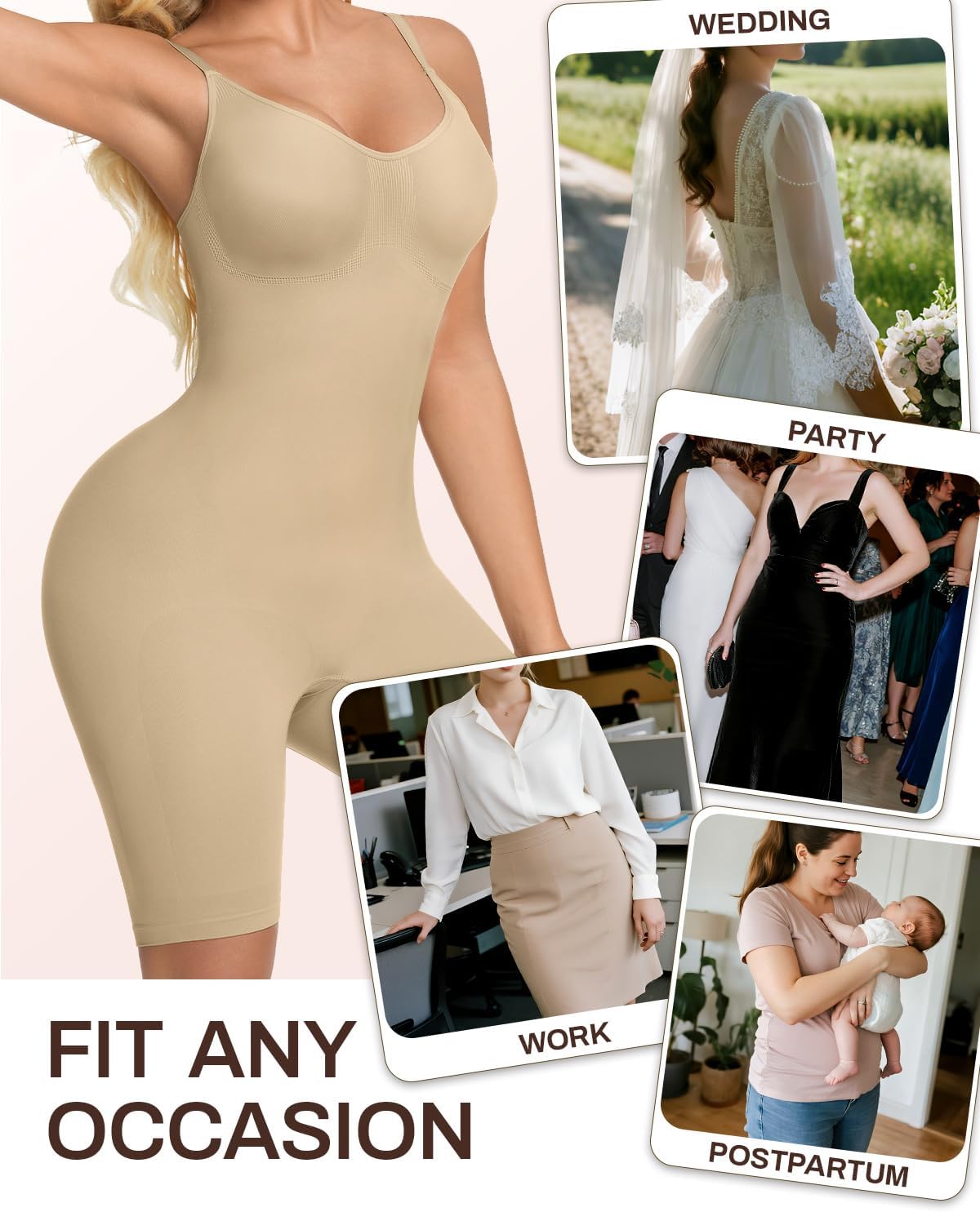 Shapewear for Women with Tummy Control, Seamless Sculpting Bodysuit for Workouts and Daily Wear Comfortable