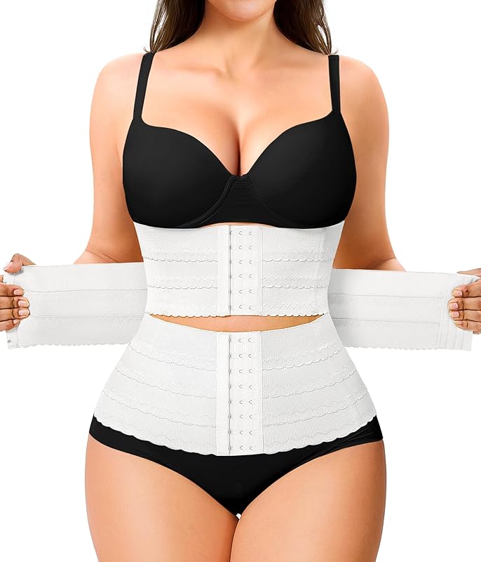 Waist Trainer for Women Corset Shapewear Tummy Control Segmented Waist Cincher Workout Girdle