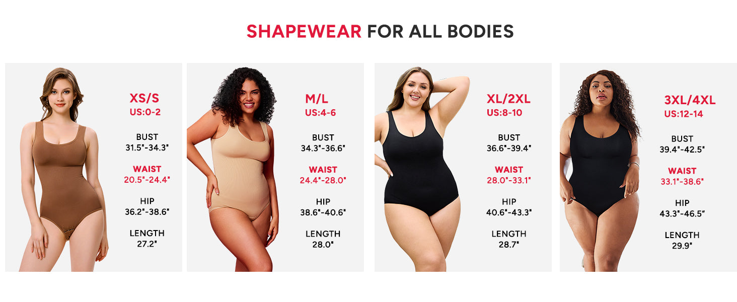 Womens' Waist Trainer Seamless Round Neck Tummy Control Shapewear Bodysuit