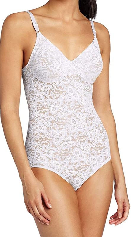 Bali womens Lace Body Shaper, Lace 'N Smooth Firm-control Shapewear, Built-in Underwire Bra