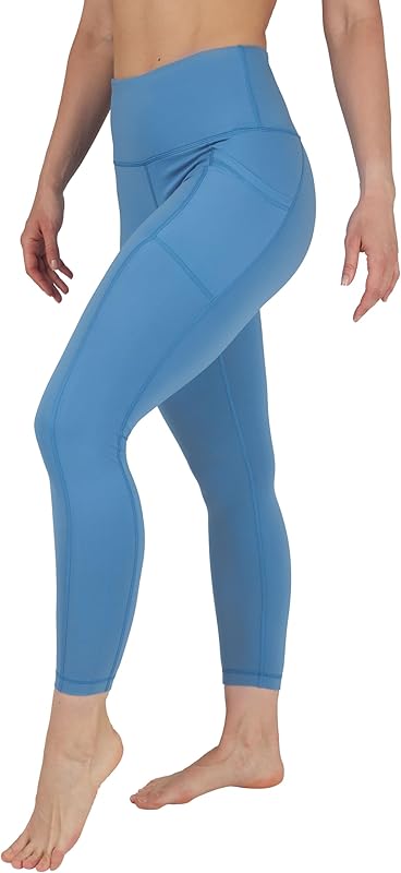Yogalicious High Waist Ultra Soft 7/8 Ankle Length Leggings with Pockets for Women