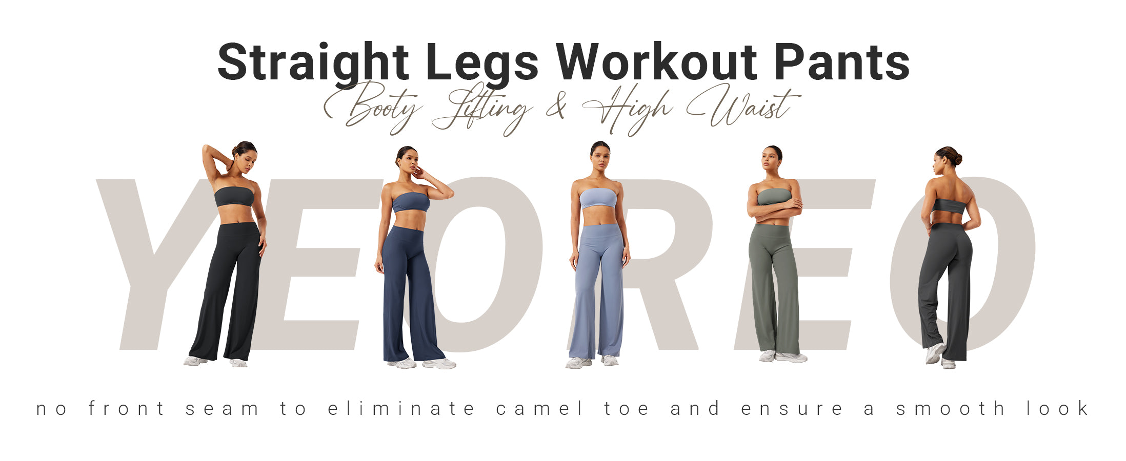 Workout Leggings Womens No Front Seam Straight Leggings 29" / 31.5" / 33" High Waist Buttery Eddiy Gym Yoga Pants