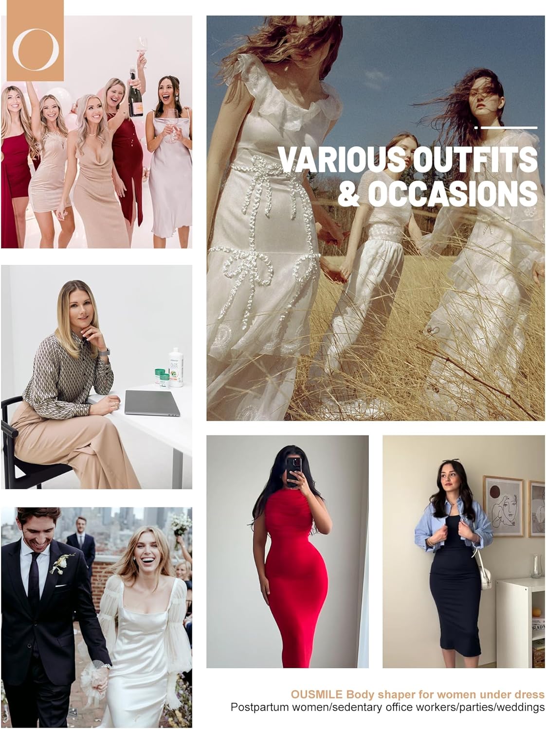 Shapewear for Women Tummy Control, Butt Lifting High Waisted Body Shaper Shorts Under Dresses Thigh Slimmer